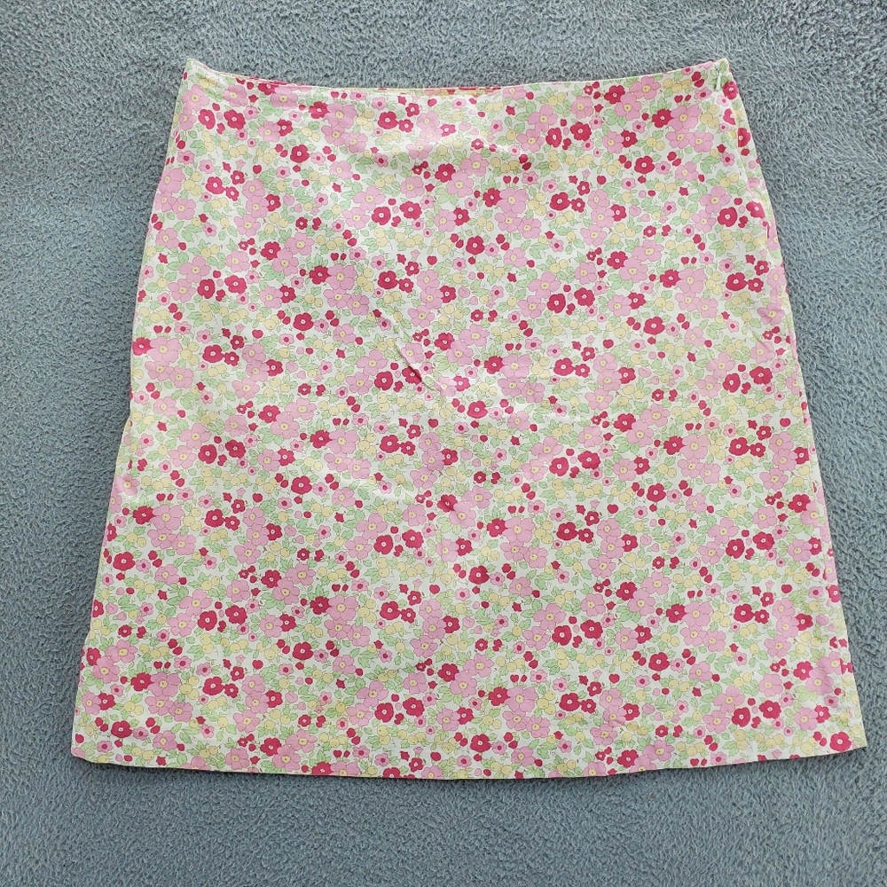 Boden Pink Floral A-Line Skirt